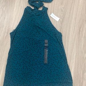 Halter neck polka dot top